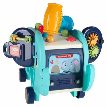 Słonik tablica manipulacyjna montessori wbijak sorter klocki młotek 26cm-1279606