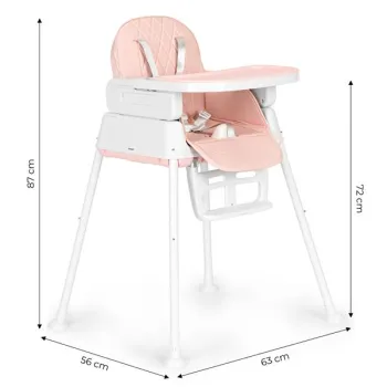 Krzesełko fotelik do karmienia dzieci 3w1 składany ECOTOYS-1270890
