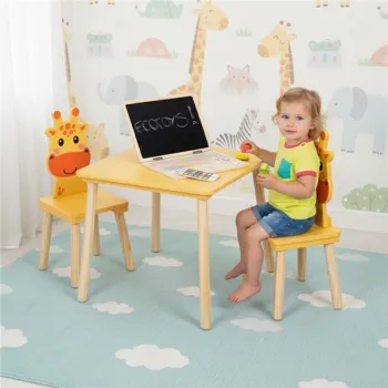 Zestaw mebli dla dzieci stolik + 2 krzesła żyrafa ECOTOYS-1276430