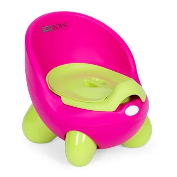 Nocnik toaleta sedes dla dzieci wyjmowany wkład antypoślizgowe nóżki różowo-zielony ECOTOYS-1273353