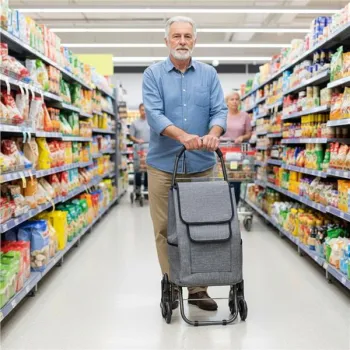 Wózek na zakupy torba 33 litry potrójne koła dodatkowe kieszenie ModernHome-1277602