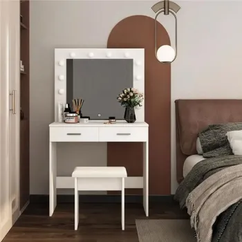 Duża nowoczesna toaletka kosmetyczna lustro oświetlenie ModernHome-1271405