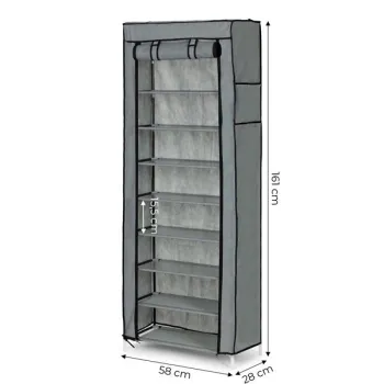 Szafa tekstylna materiałowa garderoba z półkami na ubrania i buty ModernHome-1270623