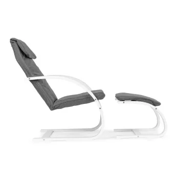 Fotel fiński bujany z podnóżkiem finka leżanka do salonu ModernHome-1273227