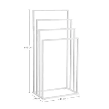 Stojak na ręczniki 4 szczeble - biały-1275812