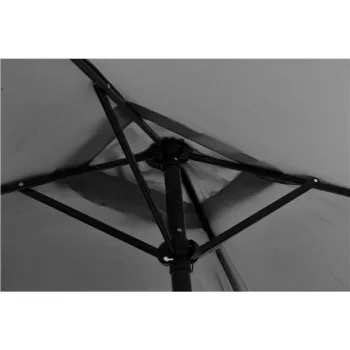 Prostokątny duży parasol ogrodowy skośny łamany z korbą szary 200x140 cm MultiGarden-1271550