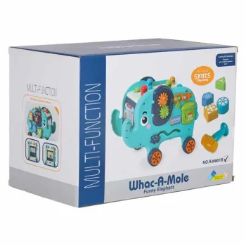 Słonik tablica manipulacyjna montessori wbijak sorter klocki młotek 26cm-1279611