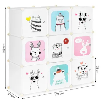 Szafka regał dla dzieci modułowa 9 półek dziecięca-1270236