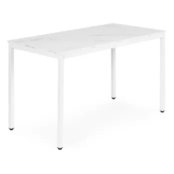 Stół do kuchni jadalni dla 4-5 osób biurko komputerowe 120x60 cm biały marmur ModernHome-1276613