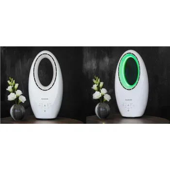 Nowoczesny wentylator stojący bezłopatkowy podłogowy 60W 3 tryby pracy pilot timer podświetlenie LED-1275202