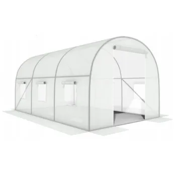 Szklarnia tunel ogrodowy 3x2x2 m foliowy wielosezonowy metalowy stelaż biała folia 2 wejścia-1274260