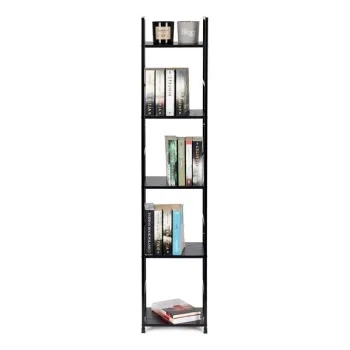 Regał drewniany nowoczesny metalowa rama LOFT 5 półek czarny ModernHome-1270160