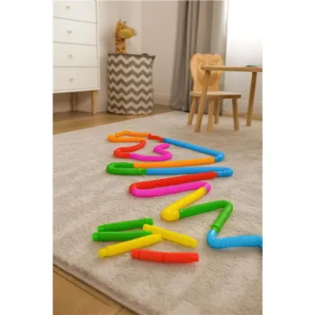 Kolorowe rurki sensoryczne pop tube dla dzieci tuby antystresowe do łączenia 60 sztuk-1276013