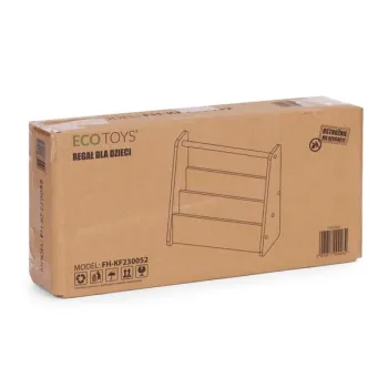 Biblioteczka dziecięca Montessori regał na książki organizer 2 poziomy biały ECOTOYS-1276937