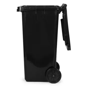 Kosz na śmieci pojemnik 120L kubeł śmietnik czarny odpady zmieszane gumowe koła-1276025