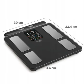 Waga łazienkowa analityczna 15 parametrów Apple Health Google Fit SCALA WEBBER-1272743