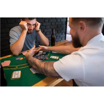 Zestaw do pokera blackjacka 500 żetonów 2 talie kart kości mata do gry zamykana walizka-1272883