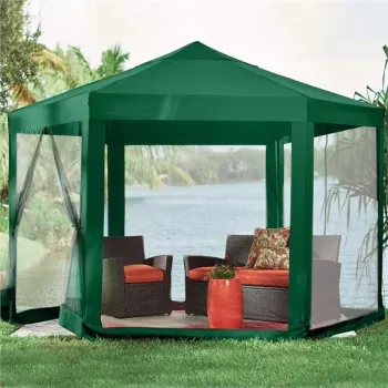 Namiot pawilon ogrodowy handlowy 2x2x2 m z moskitierą zielony MultiGarden-1273978