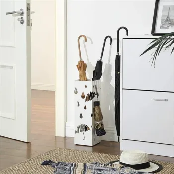 Parasolnik stojak na parasole nowoczesny biały-1271517