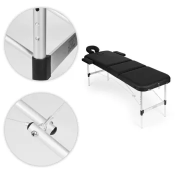 Aluminiowy stół do masażu i rehabilitacji 3-segmentowy składany w walizkę + torba ModernHome-1275682