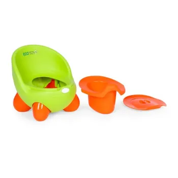Nocnik toaleta sedes dla dzieci wyjmowany wkład antypoślizgowe nóżki zielony ECOTOYS-1273367
