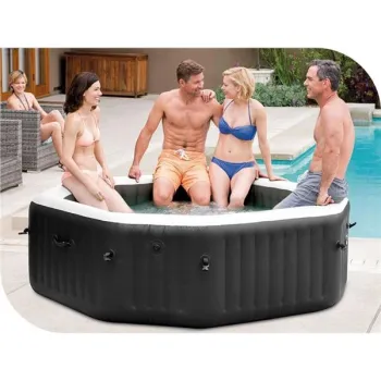 Nadmuchiwane SPA ośmiokątne basen z hydromasażem 4 os. 180x71 cm akcesoria premium INTEX 28458-1274463