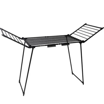 Suszarka na pranie odzież bieliznę stojąca rozsuwana balkonowa 27 metrów czarna-1274226