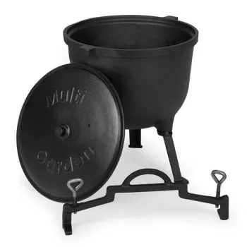 Kociołek żeliwny stojący 15L garnek myśliwski ognisko grill MultiGarden-1273436