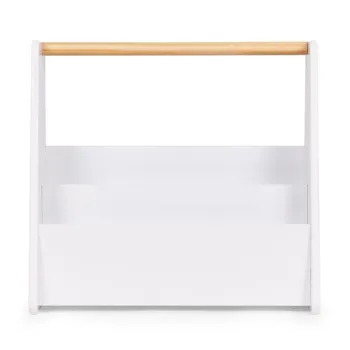 Biblioteczka dziecięca Montessori regał na książki organizer 2 poziomy biały ECOTOYS-1276933
