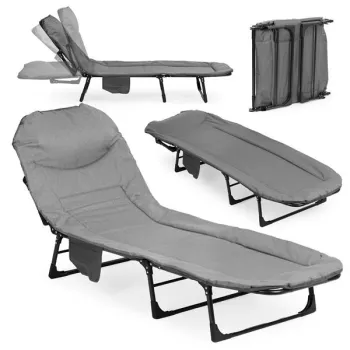 Łóżko polowe turystyczne 200x65 cm kanadyjka leżanka składana MultiGarden