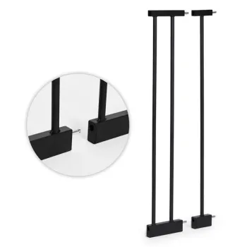 Bramka barierka zabezpieczająca 74-100 cm na schody i drzwi metal drewno dodatkowe panele-1273730