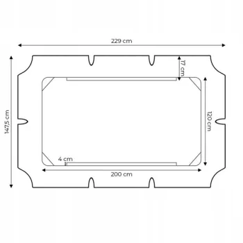 Daszek do huśtawki 200x120 cm wodoodporne poszycie szary MultiGarden-1272353