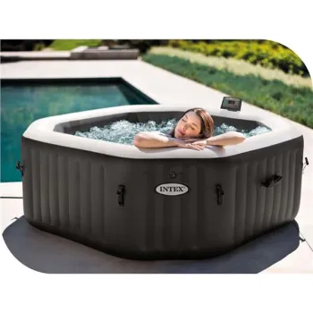 Nadmuchiwane SPA ośmiokątne basen z hydromasażem 4 os. 180x71 cm akcesoria premium INTEX 28458-1274461