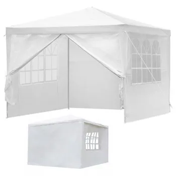 Namiot pawilon ogrodowy handlowy 3x3 m 4 ścianki biały MultiGarden-1273970