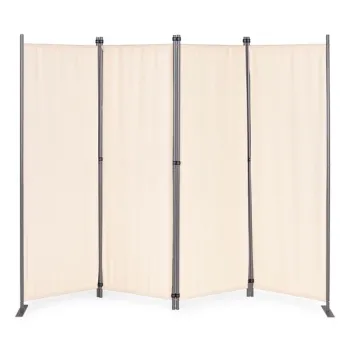 Składany parawan ogrodowy pokojowy 4-panelowy 167x216 cm beżowy MultiGarden-1274870