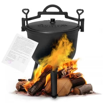 Kociołek żeliwny stojący 10L garnek myśliwski ognisko grill MultiGarden-1273432