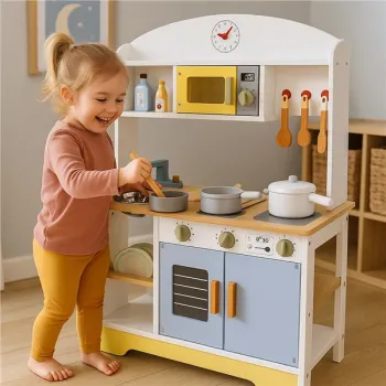 Kuchnia dla dzieci piekarnik pralka mikrofala 12 akcesoriów ECOTOYS-1275788