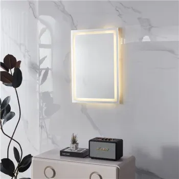 Lustro łazienkowe LED ścienne 50x70 cm 3 barwy włącznik dotykowy ModernHome-1276771