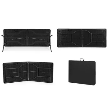 Stół cateringowy 180 cm składany w walizkę czarny MultiGarden-1273805