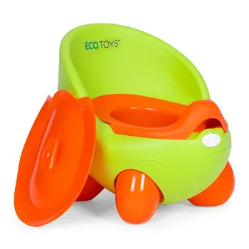 Nocnik toaleta sedes dla dzieci wyjmowany wkład antypoślizgowe nóżki zielony ECOTOYS-1273364