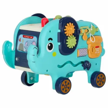 Słonik tablica manipulacyjna montessori wbijak sorter klocki młotek 26cm-1279602