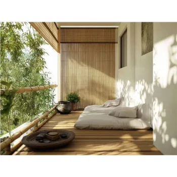 Dwustronna mata bambusowa 150x300 cm na balkon taras ogrodzenie naturalna MultiGarden-1274857