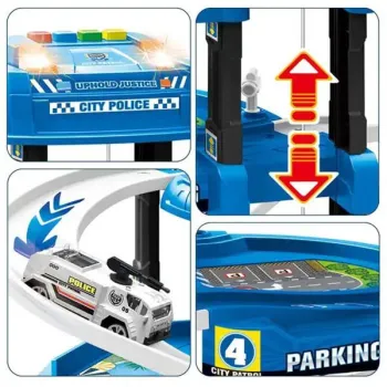 Garaż samochodowy XXL komenda policji 5 poziomów + mata z miastem 82 elementy-1273066