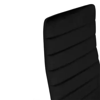 Krzesła z wyprofilowanym oparciem- VELVET CZARNE - 4 sztuki-1274599