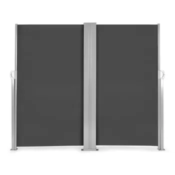 Podwójna markiza 300x300x180 cm przeciwsłoneczna boczna parawan roleta antracyt MultiGarden-1274517