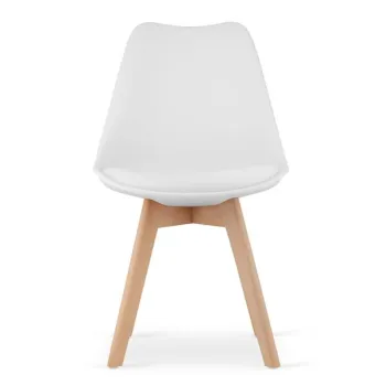 Zestaw komplet krzeseł MARK białe drewniane nogi 4szt-1271940