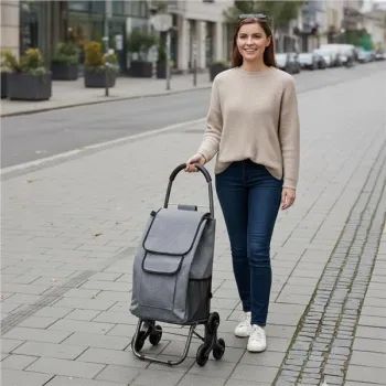 Wózek na zakupy torba 33 litry potrójne koła dodatkowe kieszenie ModernHome-1277603