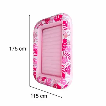 Materac dmuchany do pływania, leżak do opalania z poduszką 175cm różowy-1279973
