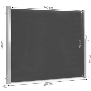 Składana markiza 350x180 cm boczna roleta parawan do ogrodu na taras antracyt MultiGarden-1274549