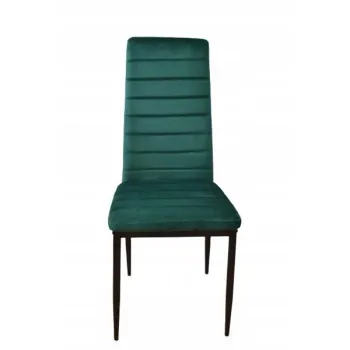 Krzesła z wyprofilowanym oparciem- VELVET ZIELONY - 4 sztuki-1274615